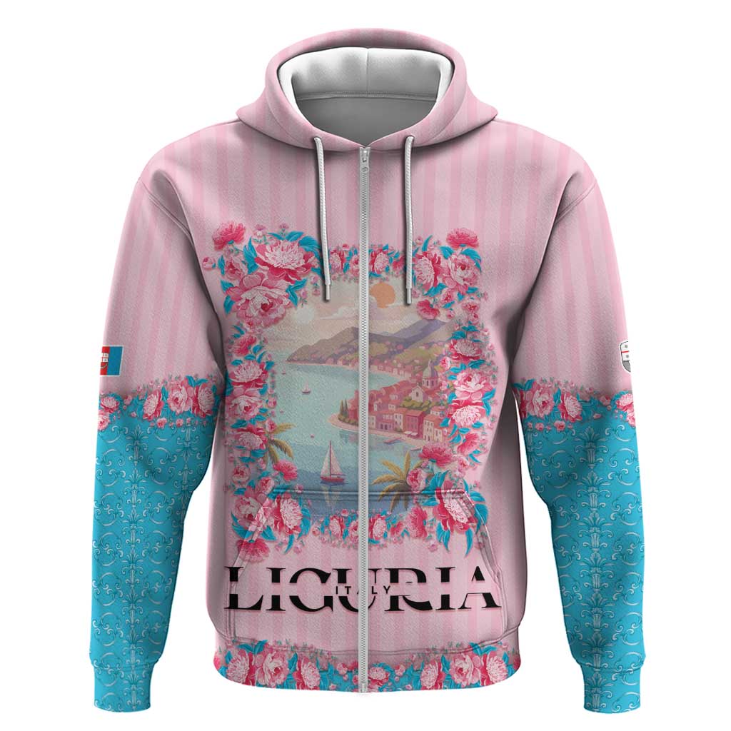 Personalized Italy Liguria Hoodie Carnation Flowers Of The Riviera