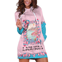 Personalized Italy Liguria Hoodie Dress Carnation Flowers Of The Riviera
