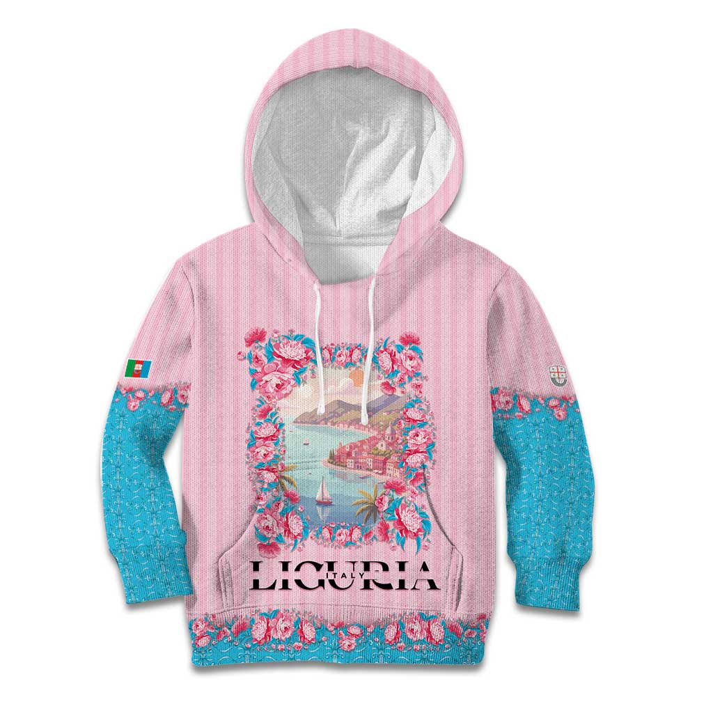 Personalized Italy Liguria Kid Hoodie Carnation Flowers Of The Riviera
