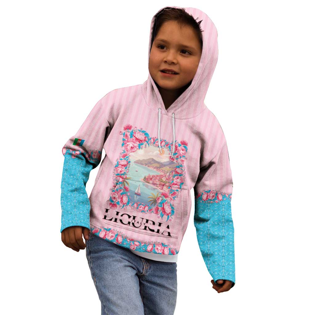 Personalized Italy Liguria Kid Hoodie Carnation Flowers Of The Riviera