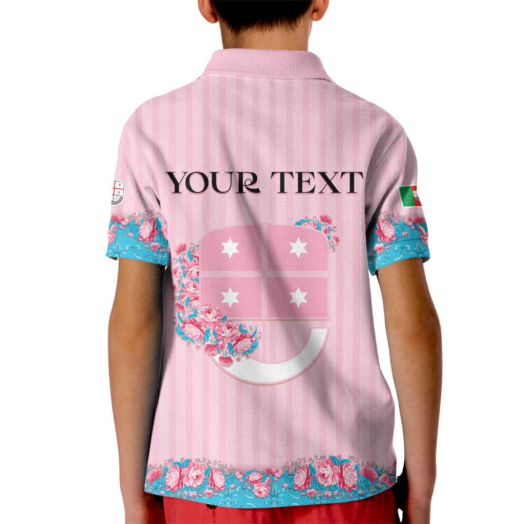 Personalized Italy Liguria Kid Polo Shirt Carnation Flowers Of The Riviera