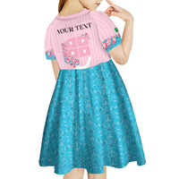 Personalized Italy Liguria Kid Short Sleeve Dress Carnation Flowers Of The Riviera