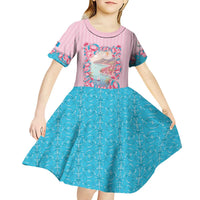 Personalized Italy Liguria Kid Short Sleeve Dress Carnation Flowers Of The Riviera