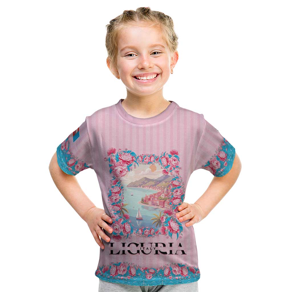Personalized Italy Liguria Kid T Shirt Carnation Flowers Of The Riviera