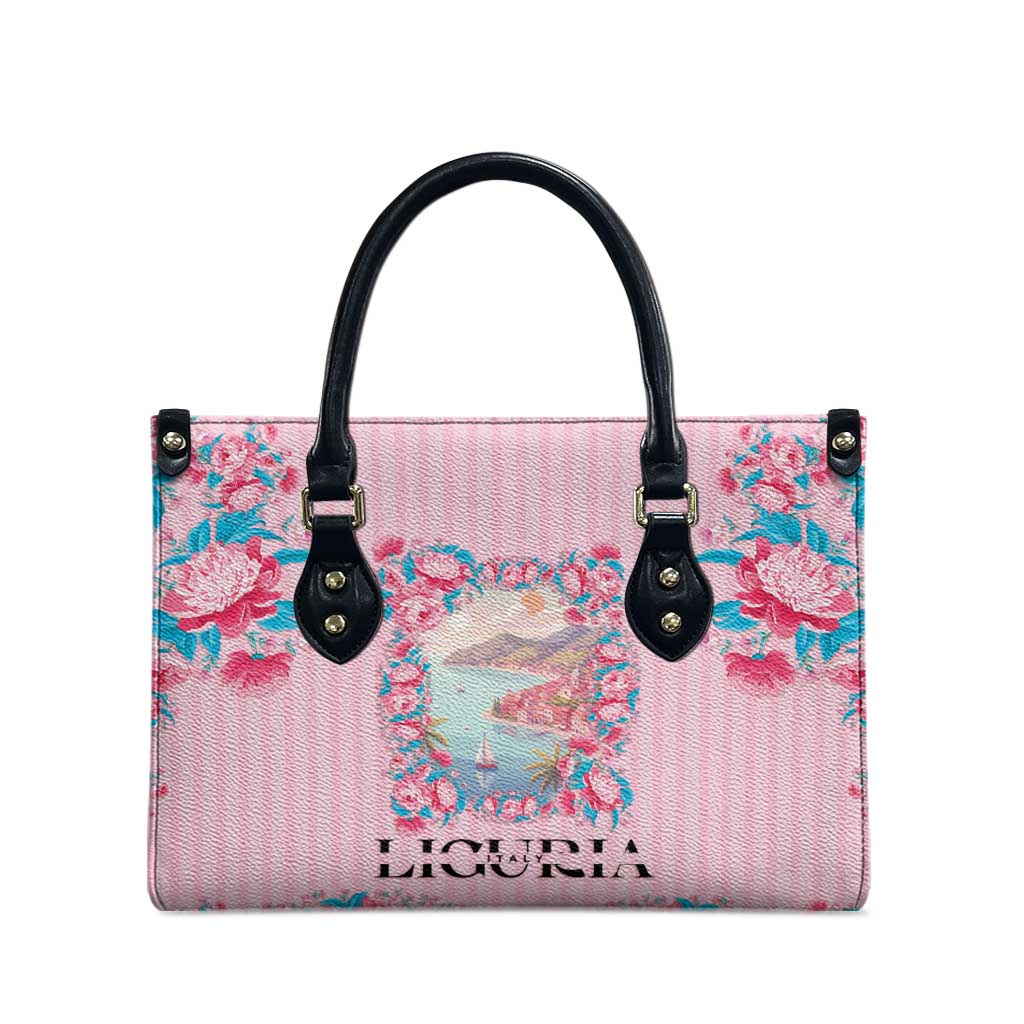 Italy Liguria Leather Bag Carnation Flowers Of The Riviera
