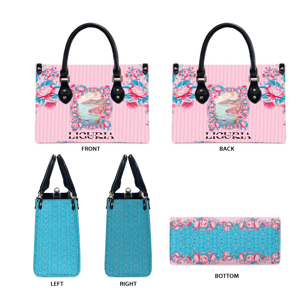 Italy Liguria Leather Bag Carnation Flowers Of The Riviera