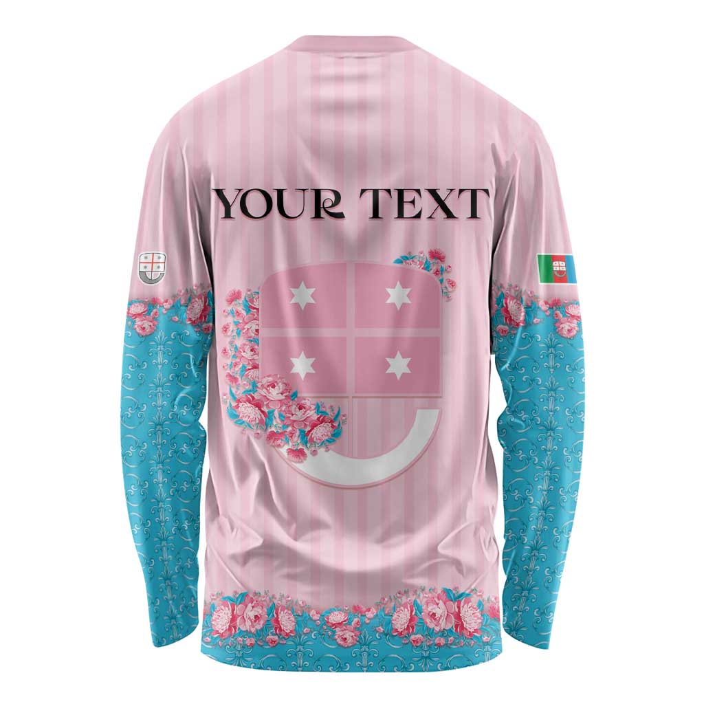 Personalized Italy Liguria Long Sleeve Shirt Carnation Flowers Of The Riviera