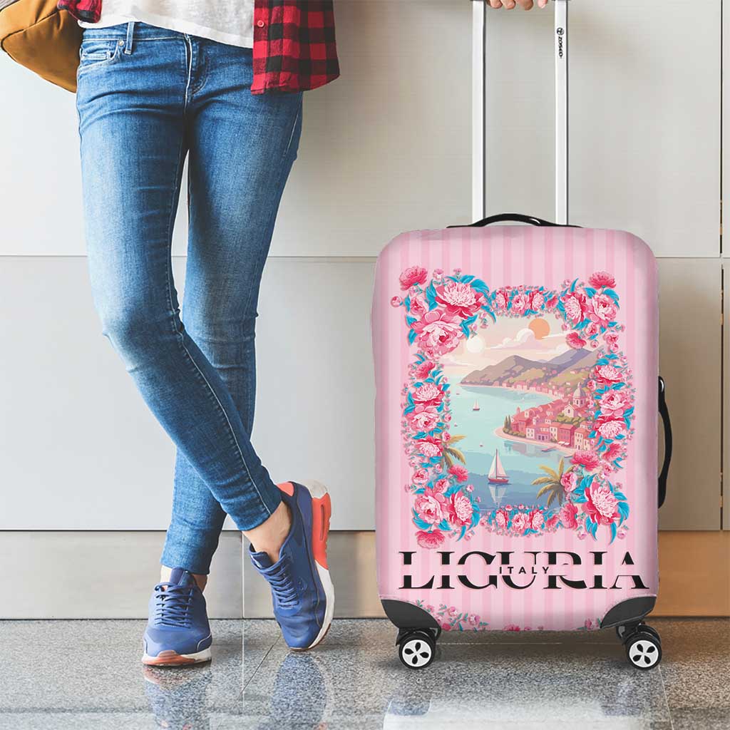 Italy Liguria Luggage Cover Carnation Flowers Of The Riviera