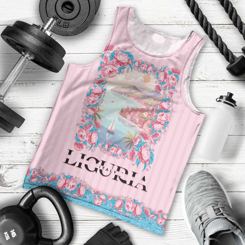 Personalized Italy Liguria Men Tank Top Carnation Flowers Of The Riviera