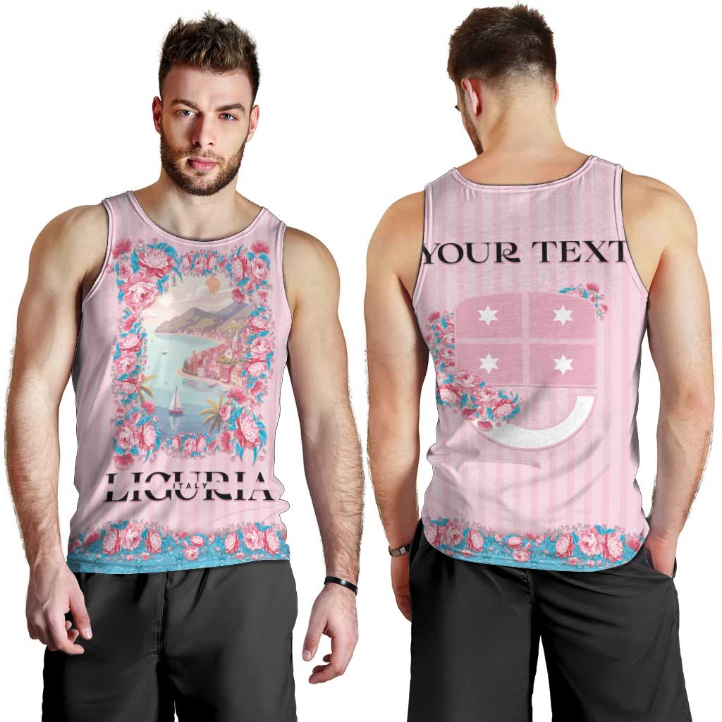 Personalized Italy Liguria Men Tank Top Carnation Flowers Of The Riviera