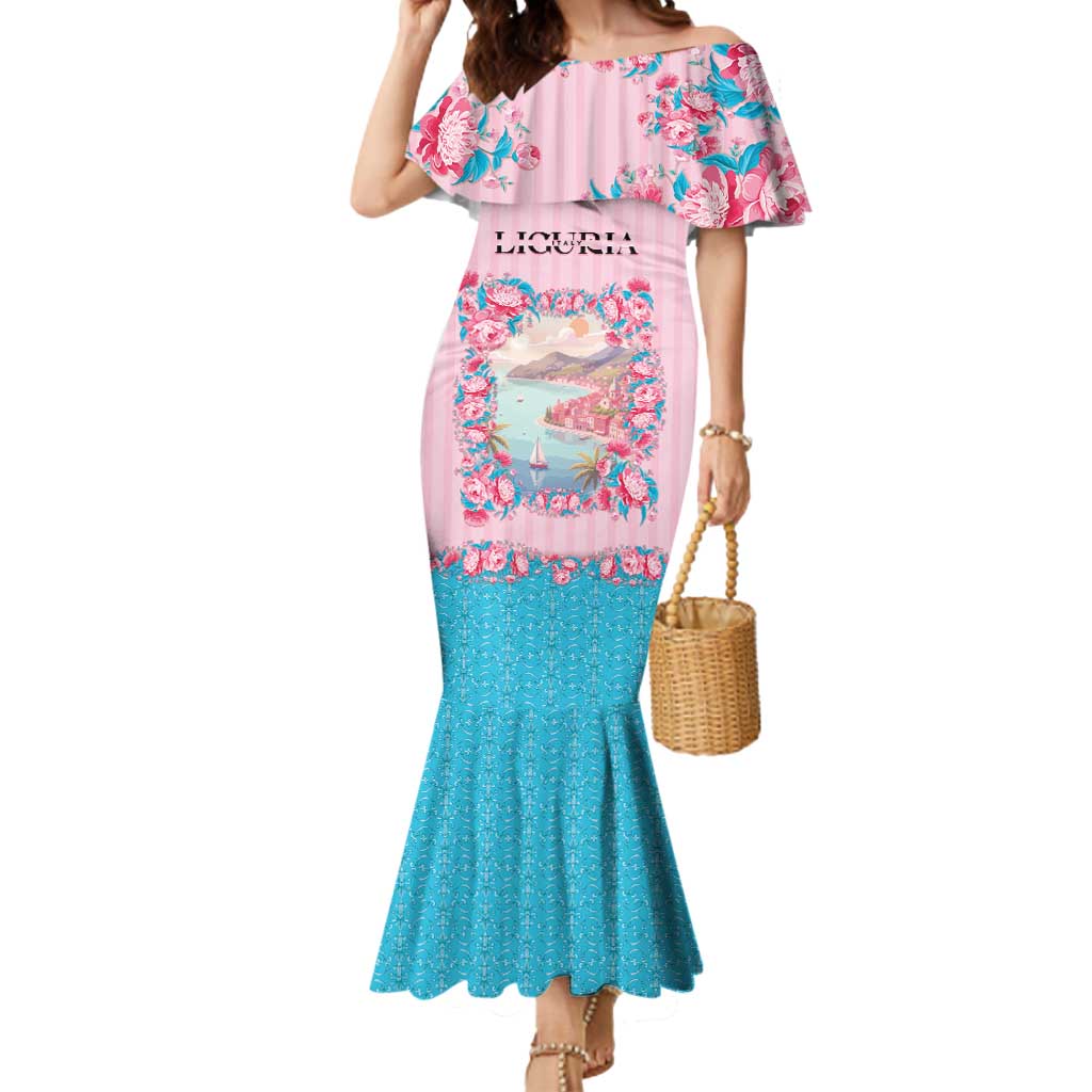 Personalized Italy Liguria Mermaid Dress Carnation Flowers Of The Riviera