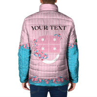 Personalized Italy Liguria Padded Jacket Carnation Flowers Of The Riviera