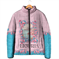 Personalized Italy Liguria Padded Jacket Carnation Flowers Of The Riviera