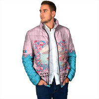 Personalized Italy Liguria Padded Jacket Carnation Flowers Of The Riviera