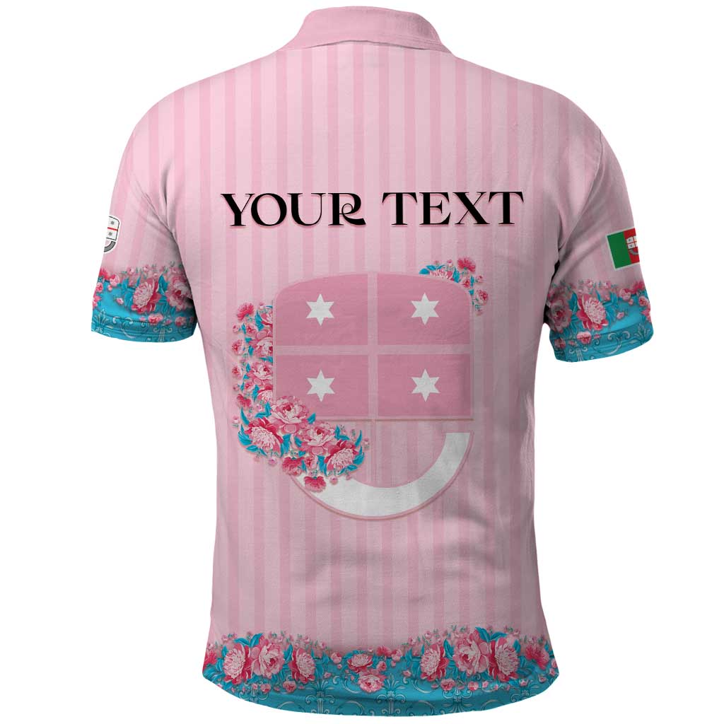 Personalized Italy Liguria Polo Shirt Carnation Flowers Of The Riviera
