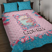 Italy Liguria Quilt Bed Set Carnation Flowers Of The Riviera