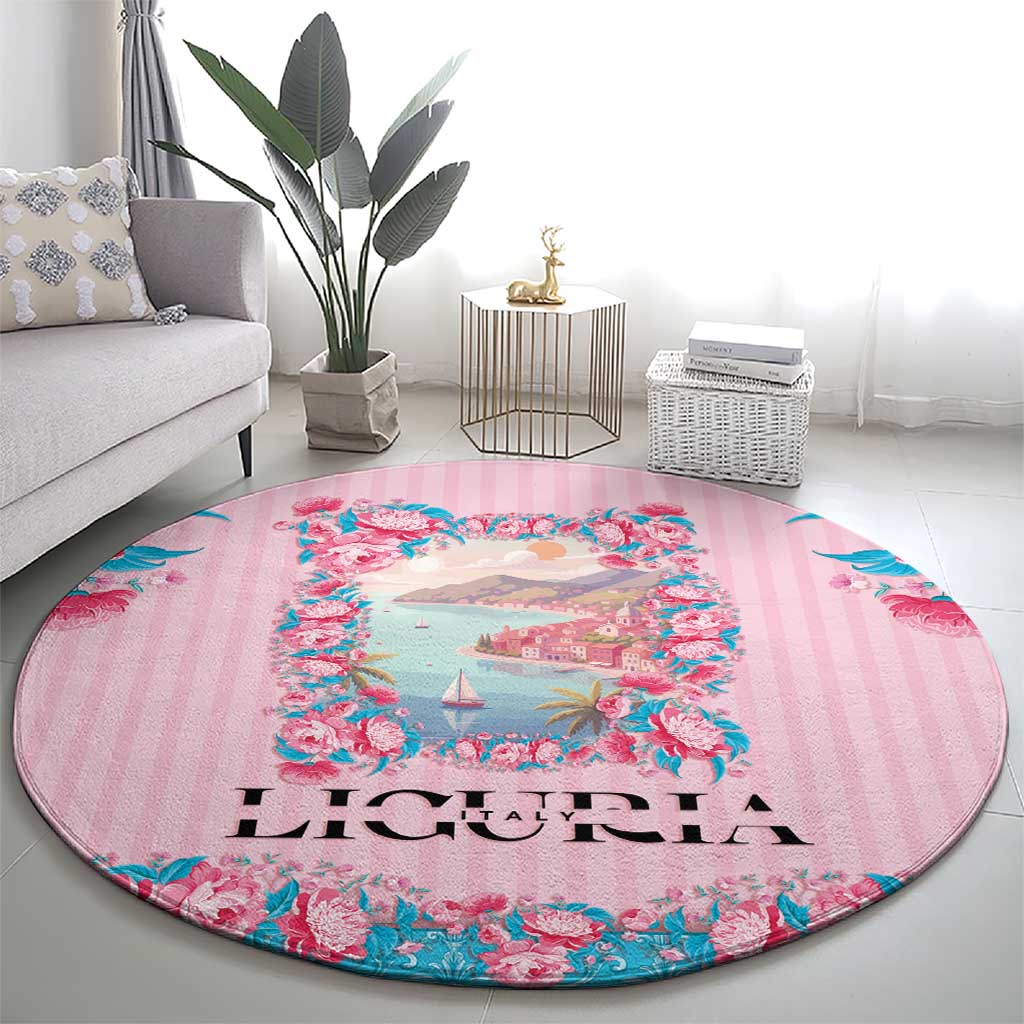 Italy Liguria Round Carpet Carnation Flowers Of The Riviera