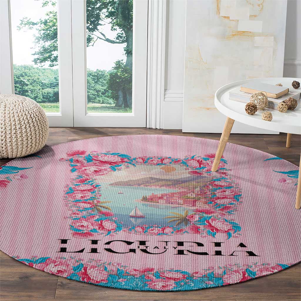 Italy Liguria Round Carpet Carnation Flowers Of The Riviera