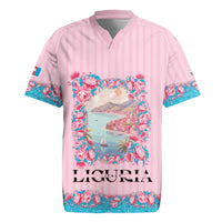 Personalized Italy Liguria Rugby Jersey Carnation Flowers Of The Riviera