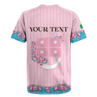 Personalized Italy Liguria Rugby Jersey Carnation Flowers Of The Riviera