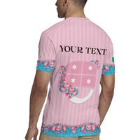 Personalized Italy Liguria Rugby Jersey Carnation Flowers Of The Riviera