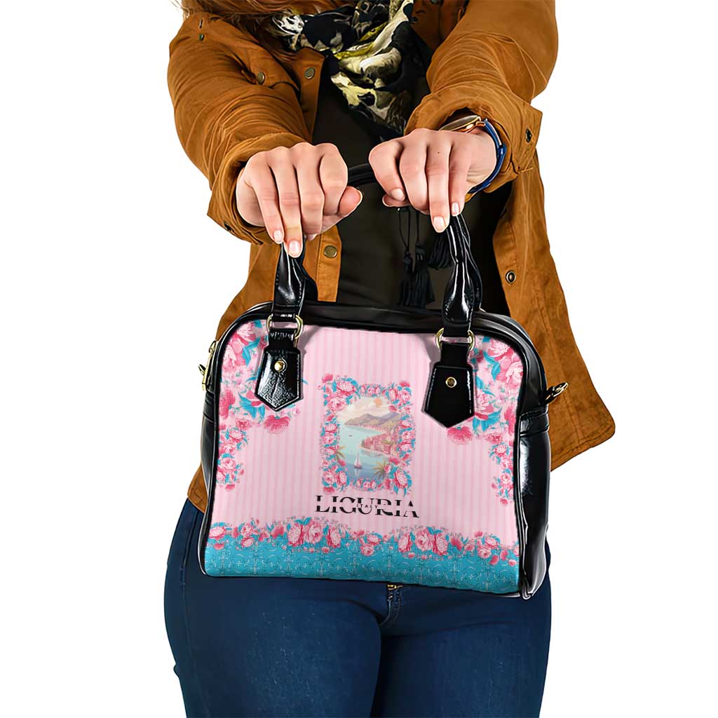 Italy Liguria Shoulder Handbag Carnation Flowers Of The Riviera