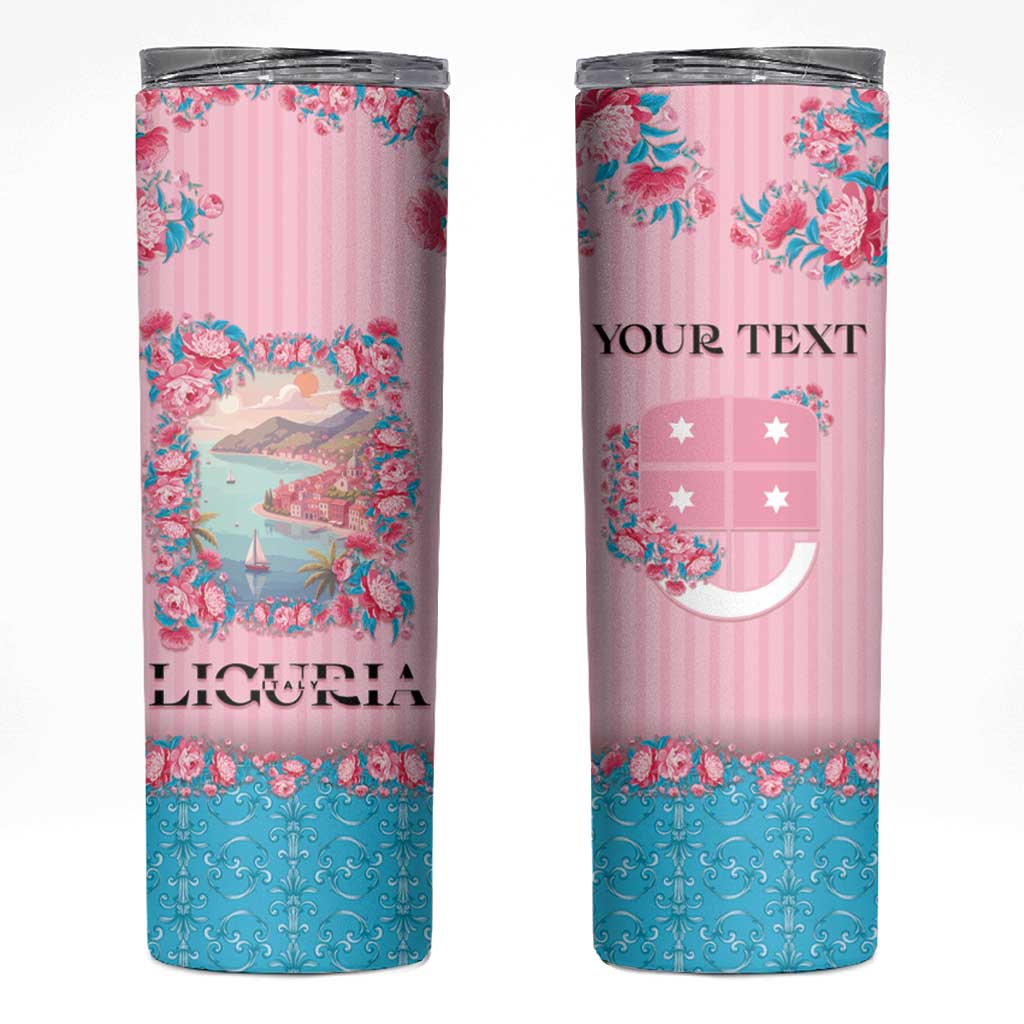 Personalized Italy Liguria Skinny Tumbler Carnation Flowers Of The Riviera