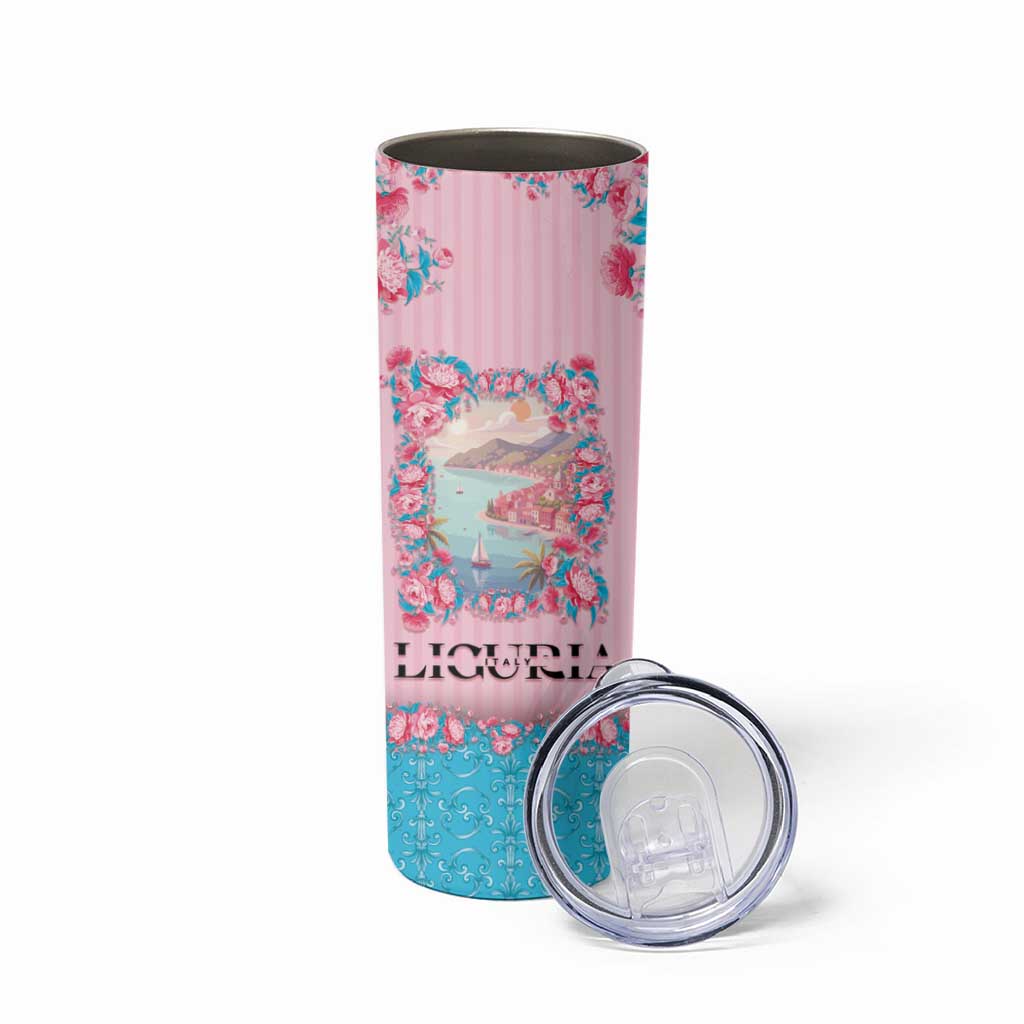 Personalized Italy Liguria Skinny Tumbler Carnation Flowers Of The Riviera
