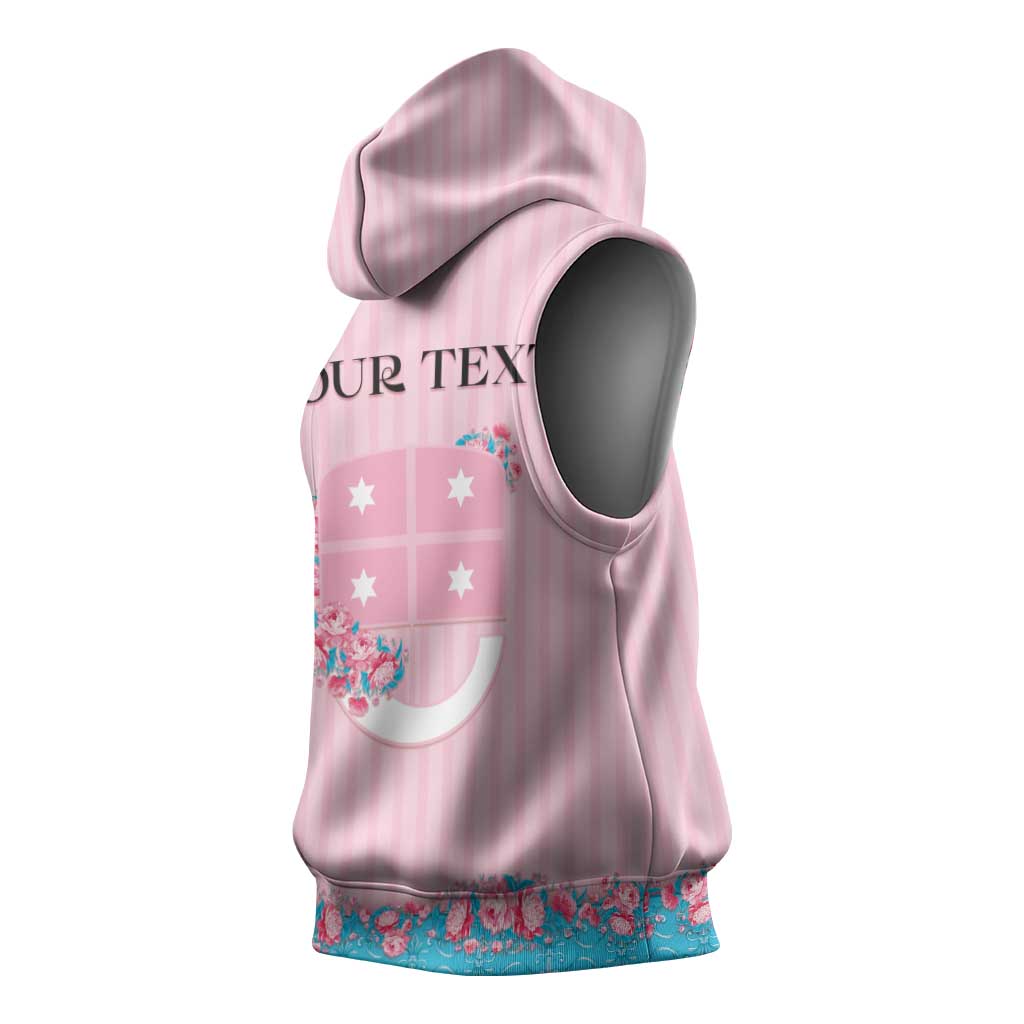 Personalized Italy Liguria Sleeveless Hoodie Carnation Flowers Of The Riviera