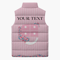 Personalized Italy Liguria Sleeveless Puffer Jacket Carnation Flowers Of The Riviera
