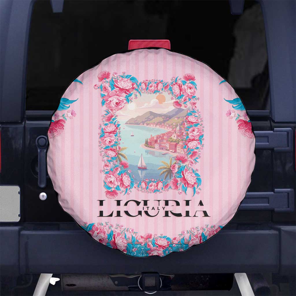 Italy Liguria Spare Tire Cover Carnation Flowers Of The Riviera