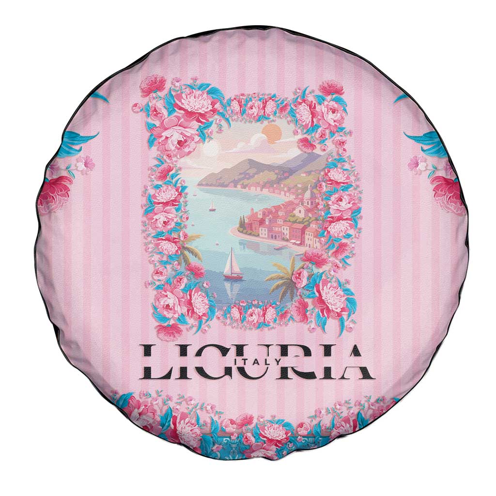 Italy Liguria Spare Tire Cover Carnation Flowers Of The Riviera