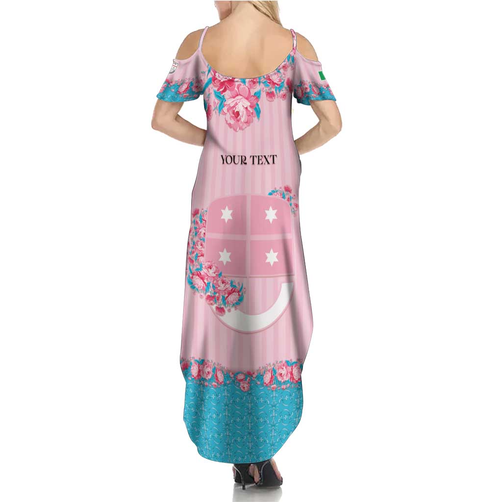 Personalized Italy Liguria Summer Maxi Dress Carnation Flowers Of The Riviera