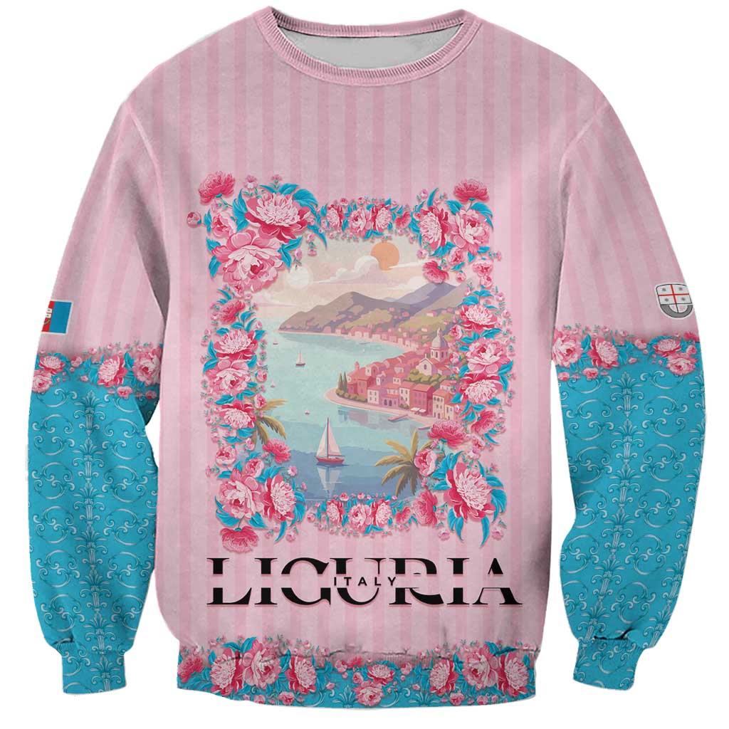 Personalized Italy Liguria Sweatshirt Carnation Flowers Of The Riviera