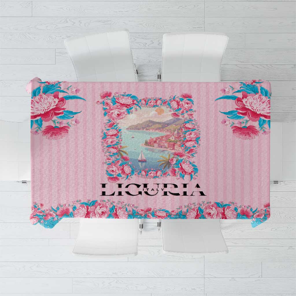 Italy Liguria Tablecloth Carnation Flowers Of The Riviera