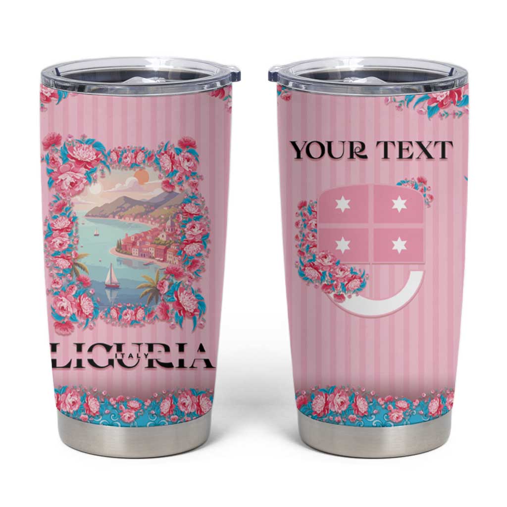 Personalized Italy Liguria Tumbler Cup Carnation Flowers Of The Riviera