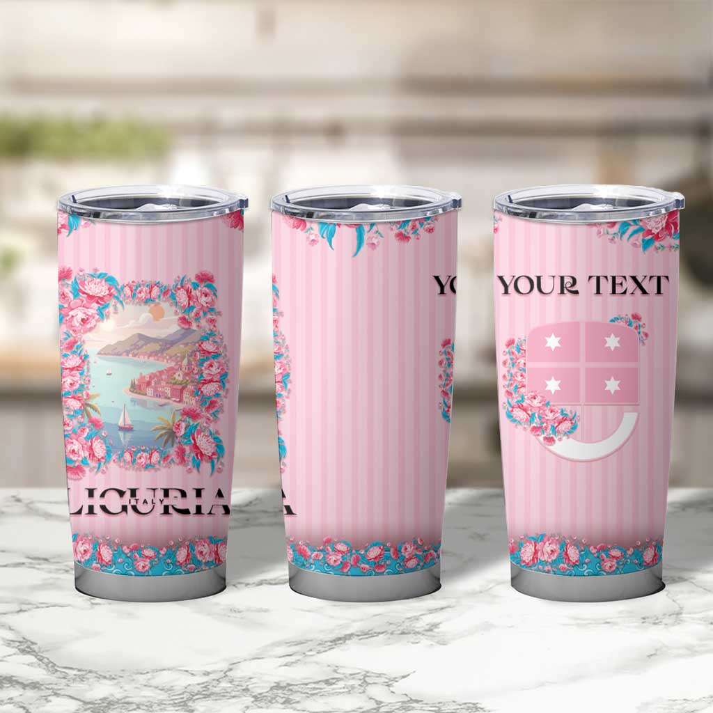 Personalized Italy Liguria Tumbler Cup Carnation Flowers Of The Riviera