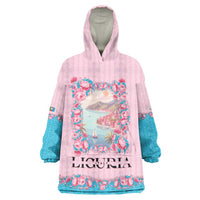 Personalized Italy Liguria Wearable Blanket Hoodie Carnation Flowers Of The Riviera