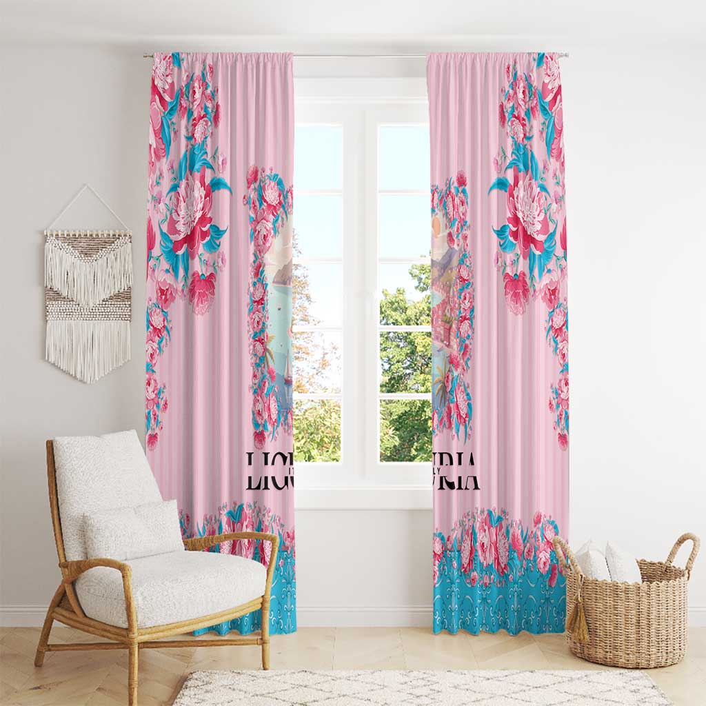 Italy Liguria Window Curtain Carnation Flowers Of The Riviera