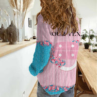 Personalized Italy Liguria Women Casual Shirt Carnation Flowers Of The Riviera