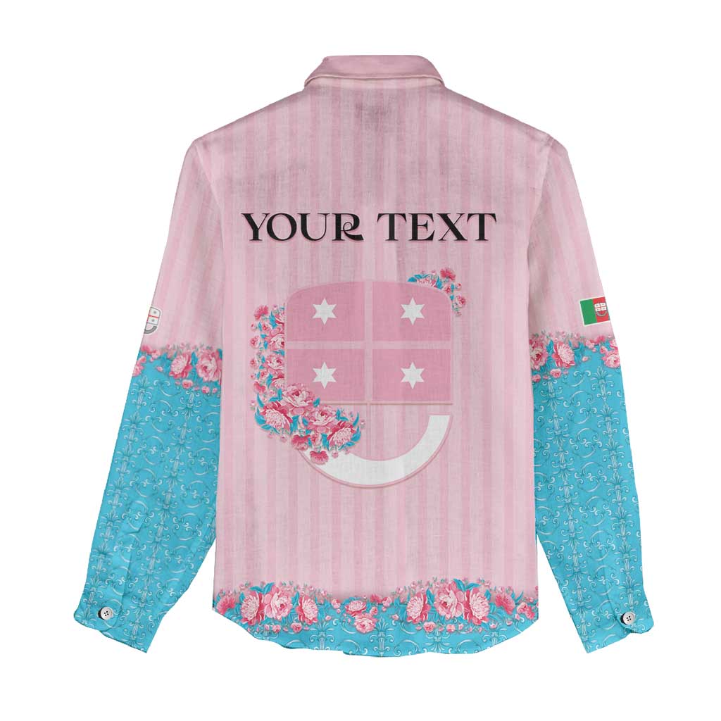 Personalized Italy Liguria Women Casual Shirt Carnation Flowers Of The Riviera