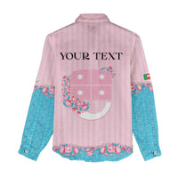 Personalized Italy Liguria Women Casual Shirt Carnation Flowers Of The Riviera