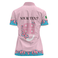 Personalized Italy Liguria Women Polo Shirt Carnation Flowers Of The Riviera