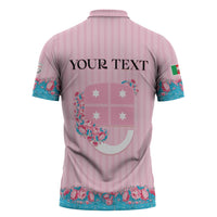 Personalized Italy Liguria Zipper Polo Shirt Carnation Flowers Of The Riviera