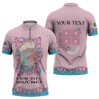 Personalized Italy Liguria Zipper Polo Shirt Carnation Flowers Of The Riviera