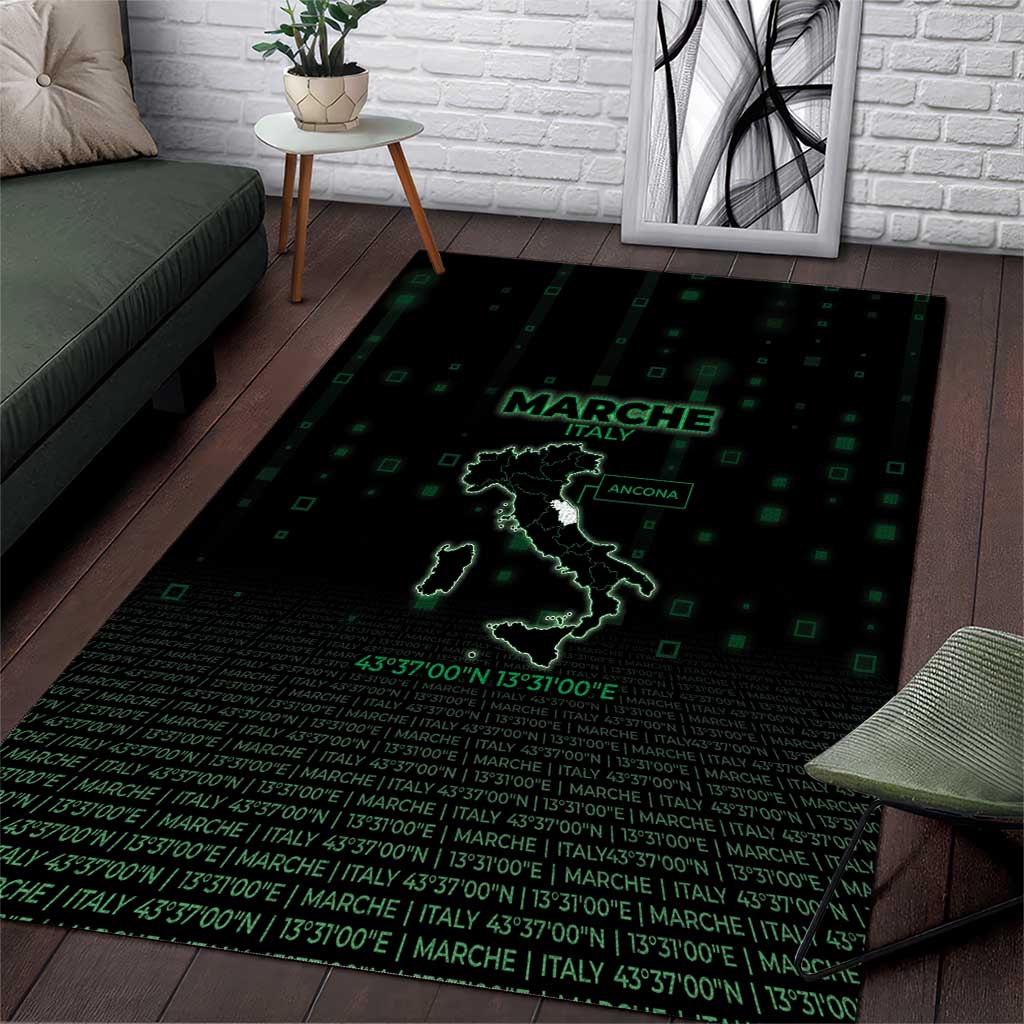 Italy Marche Area Rug Map And Coordinates Code