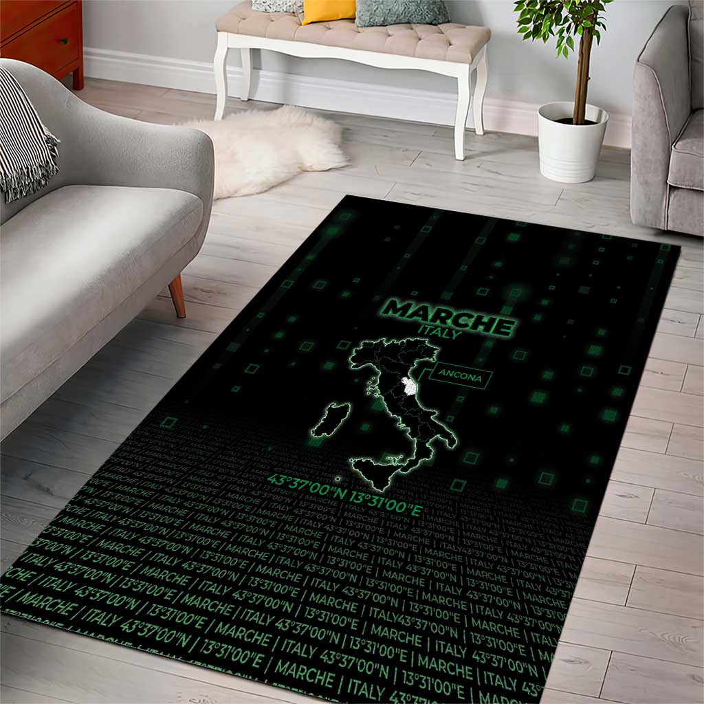 Italy Marche Area Rug Map And Coordinates Code