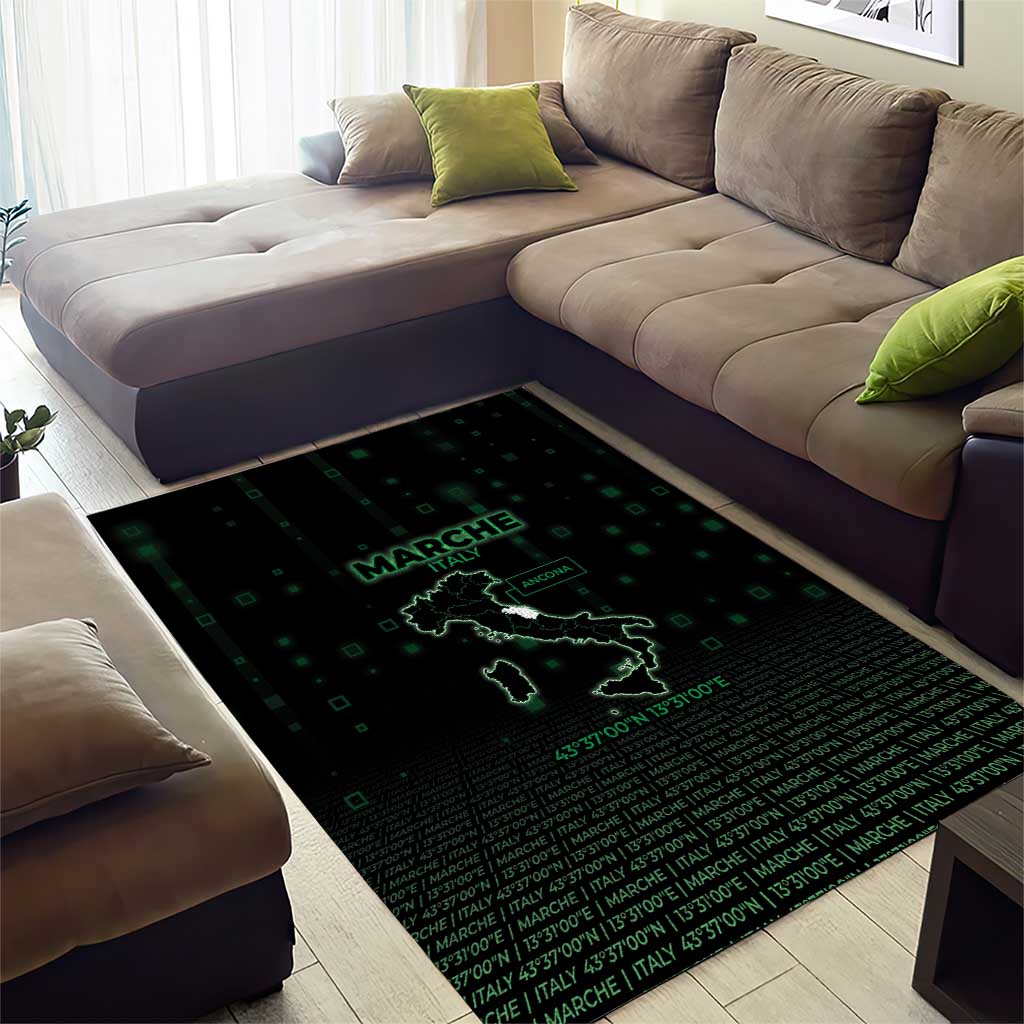 Italy Marche Area Rug Map And Coordinates Code