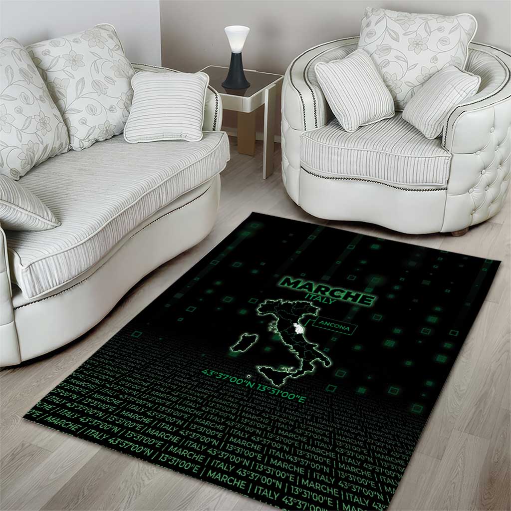Italy Marche Area Rug Map And Coordinates Code