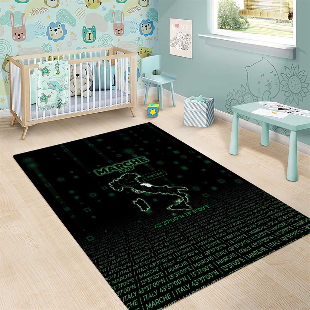 Italy Marche Area Rug Map And Coordinates Code